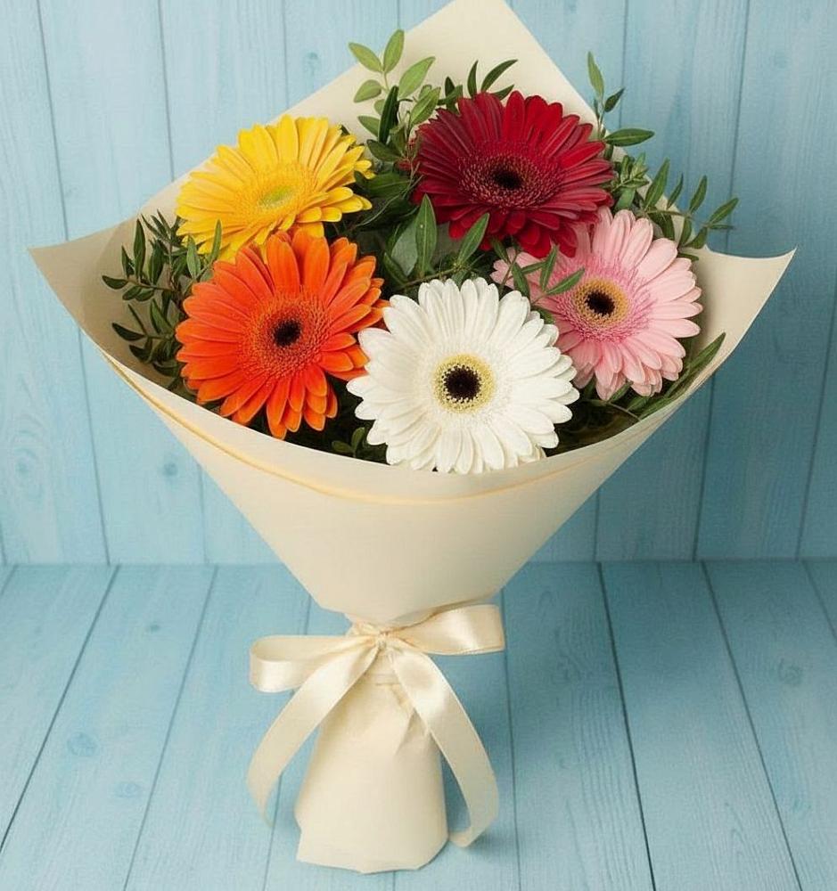 Букет цветов из: Герберы в Старое Шайгово