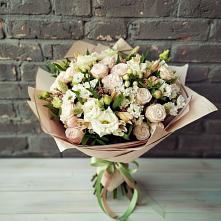 Букет цветов из:  Альстромерии, Розы и Хризантемы в Старое Шайгово