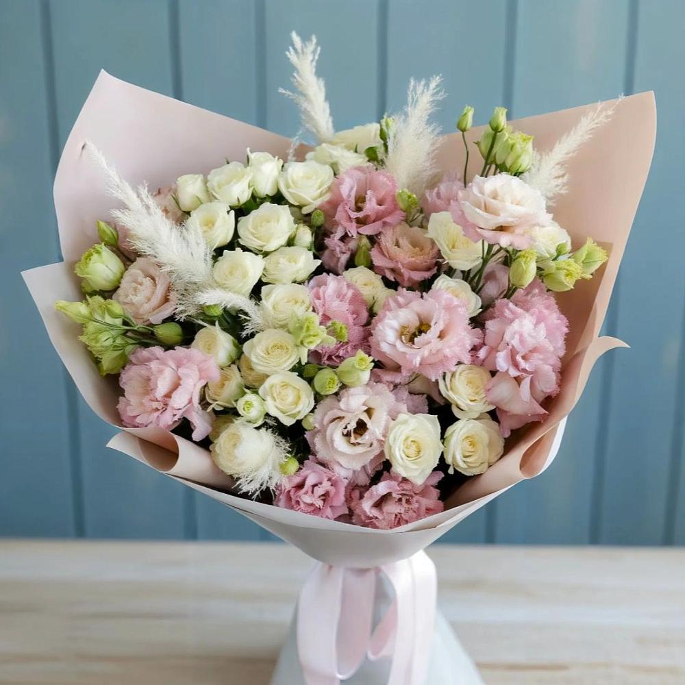 Букет цветов из: Альстромерии и Розы в Старое Шайгово