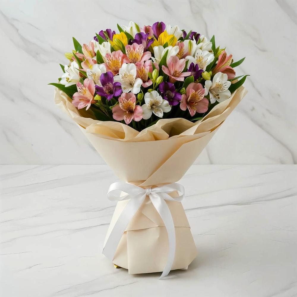 Букет цветов из: Альстромерии в Старое Шайгово