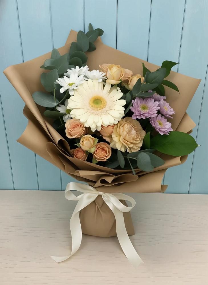 Букет цветов из: Герберы и Хризантемы в Старое Шайгово