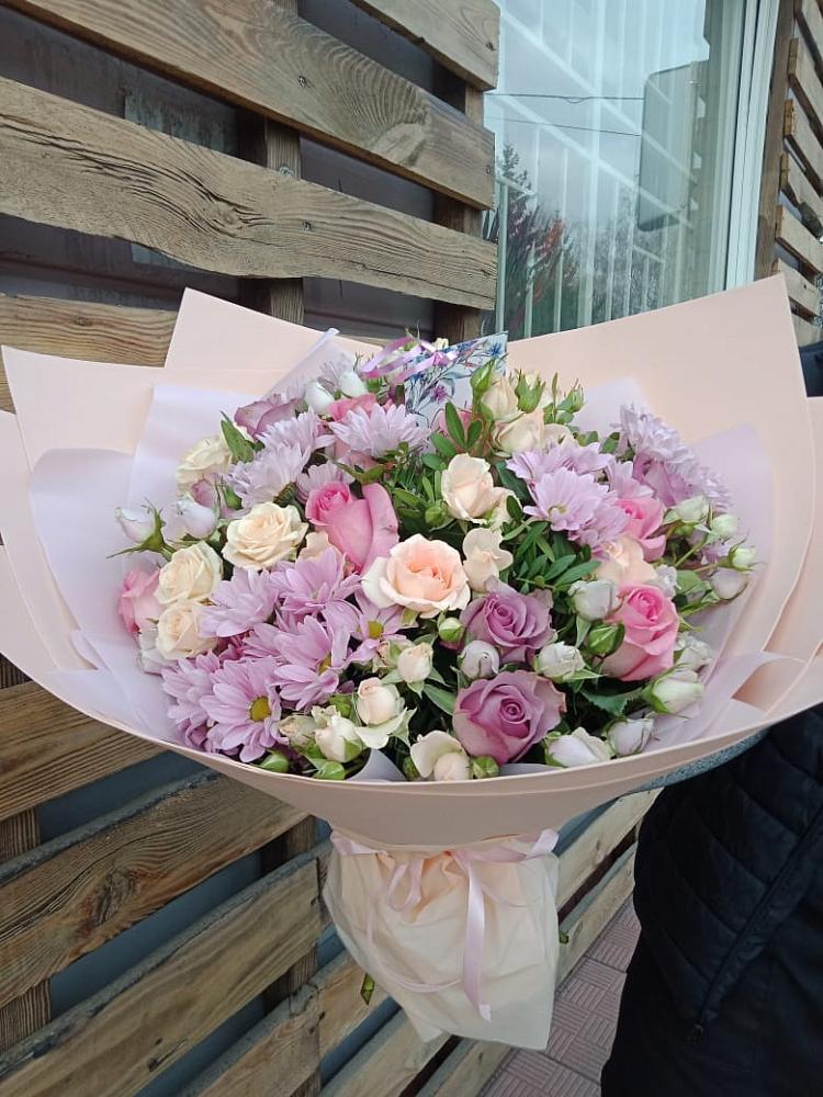 Букет цветов из: Розы и Хризантемы в Старое Шайгово