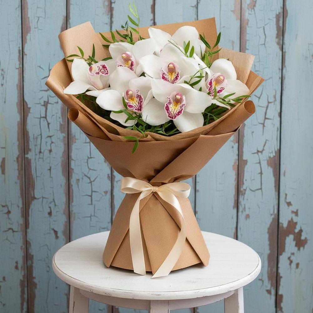 Букет цветов из: Орхидеи и Розы в Старое Шайгово