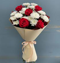 Букет цветов из:  Розы и Хризантемы в Старое Шайгово