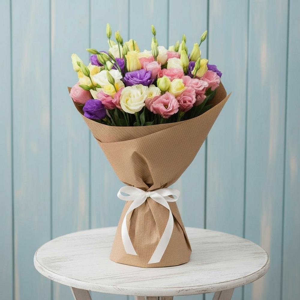 Букет цветов из: Лизиантусы в Старое Шайгово