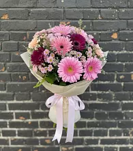 Букет цветов из:  Герберы и Хризантемы в Старое Шайгово