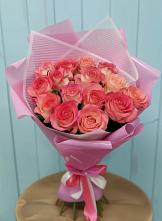 Букет 15 Розовых роз Равель в Старое Шайгово