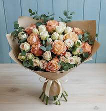 Букет цветов из:  Альстромерии и Розы в Старое Шайгово